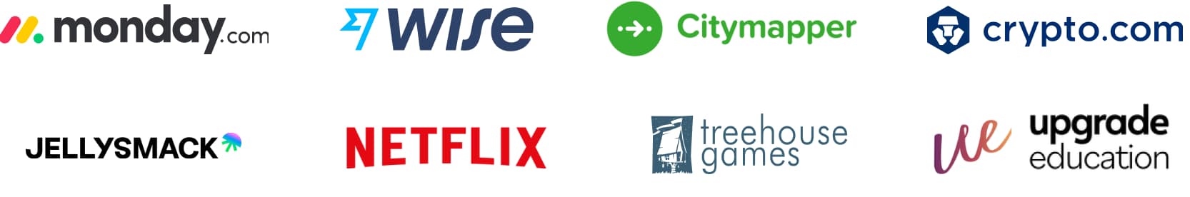 Logos of companies using Cosmos Video including Netflix, Wise, Monday.com, Crypto.com and more.