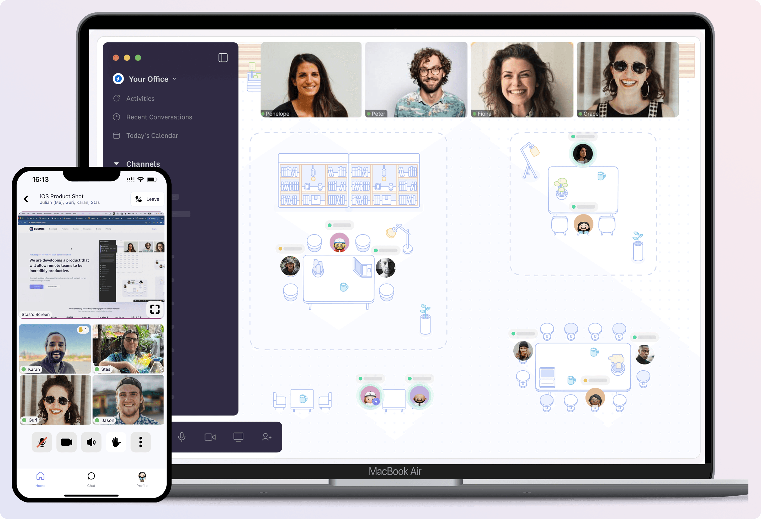 Cosmos is available across all platforms on laptop and phone.