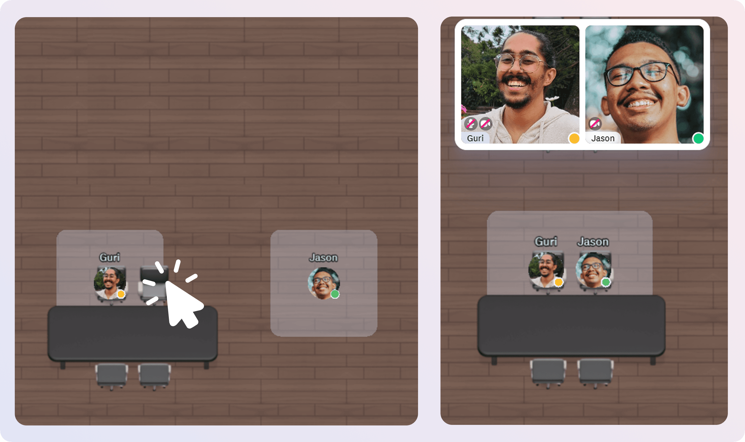 Click on the location closer to a teammate on the map and start instant call in Cosmos.